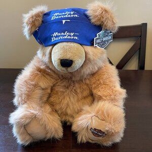 Vintage 2000 Harley Davidson Cavanagh Stuffed Teddy Bear Bandana Collectable WT